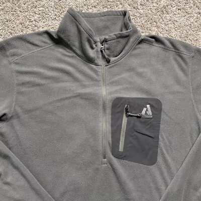 Eddie Bauer First Ascent Pullover Mens Tall Large LT 1/4 Zip Sweatshirt Gray • $18