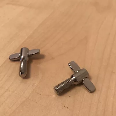 SMALL WING NUT SCREWS 6mm X 2 FOR CYMBAL STAND SNARE DRUM KIT STAND HI HAT NUTS • $5.60