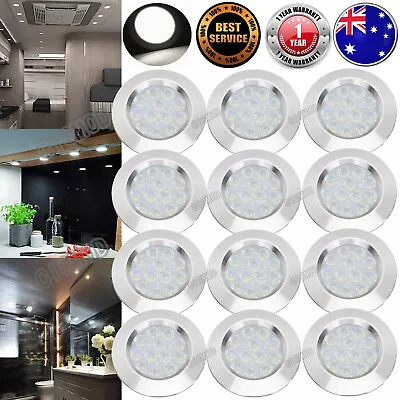 12x 12V LED Roof Cabin Light Cool White Caravan/Motorhome/RV/Boat Ceiling Lamp • $50.39