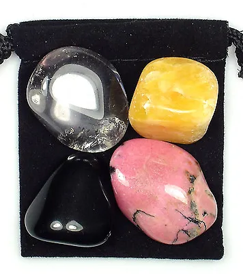 JOINT REPAIR Tumbled Crystal Healing Set = 4 Stones + Pouch + Description • $10.99