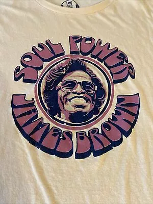 James Brown Soul Power Men's Lee T-Shirt Size XL Yellow Classic Fit • $12.50