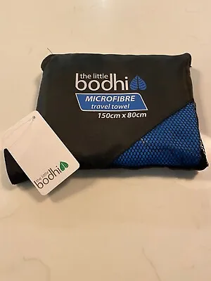 The Little Bodhi Quick-Dry Microfibre Travel/Yoga/Beach Towel Blue 150cm X 80cm • £10.95