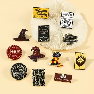 Harry Potter Hogwarts Brooches Hat/Lapel Pins • $5.99