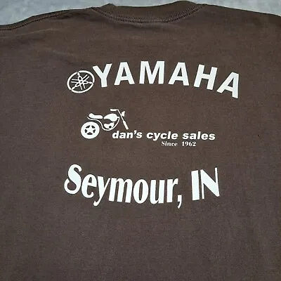 Vintage YAMAHA Dealer T-Shirt Long Sleeve Dan's Cycle Sales Seymour Indiana • $19.67