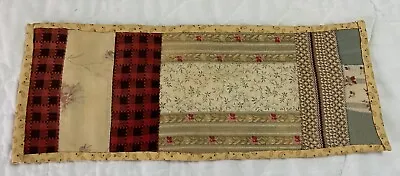 Vintage Antique Patchwork Quilt Table Topper Rectangles Very Early Calicos • $9.25