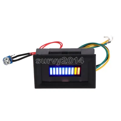 Fuel Level Gauge Indicator 12V Universal Motorcycle Car Oil Scale Meter LED • $6.99