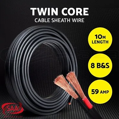 8B&S Twin Core Wire Electrical Cable Electric Extension 10M Car 450V 2 Sheath • $69.95