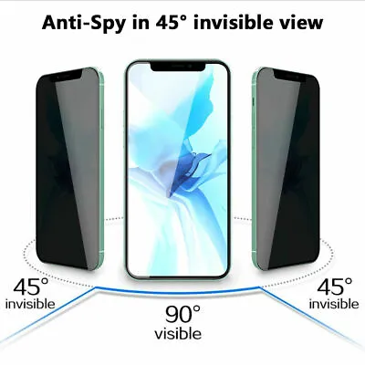 Anti-Spy Screen Protector+Camera Lens Protector For IPhone 12/Pro/Max/Mini 5G • £5.99
