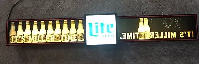 Miller Lite Lighted Beer It's Miller Time Sign • $39.99