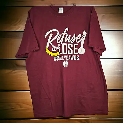 Unisex Mississippi State Bulldogs Baseball Refuse To Lose T-Shirt Size XL • $16.80