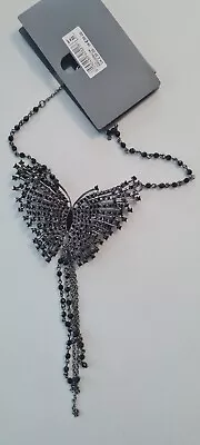 BNWT Miss Selfridge Statement Butterfly Necklace RRP £20 • £9.99