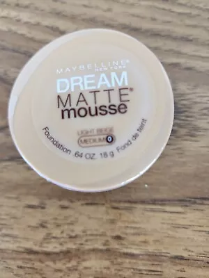 Mabelline Dream Matte Mousse Foundation: Light Beige Medium 0 .64oz NEW SEALED • $12.99