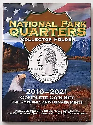 U.S National Park Quarters Collector Folder 2010-2021 P&D Complete Coin Set. 02 • $5.99