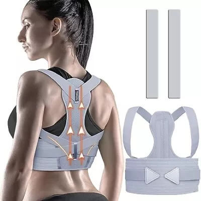 Posture Corrector For Women Men Upper Back Brace Lower Back Support Belt • £12.95