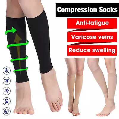 Compression Socks Women Men For PregnancyMaternityNurseDiabeticTravelFlying • $19.30