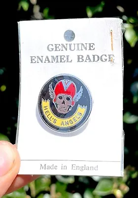 £89 • Buy Hells Angels Motorcycle Club Original Vintage Enamel Pin Badge