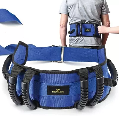 Transfer Belt 6 Handles Gait Belt With Release Metal Buckle 56'' Up To 500lbs • $12.99