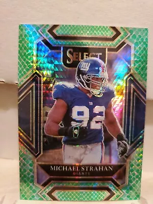 Michael Strahan 2021 Panini Select #241 Dragon Scale Prizm /89 Club Level Giants • $5.99