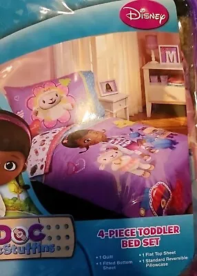 Disney Doc McStuffins Sheet Comforter  Set With Case Toddler Crib Bed Reversible • $37.94