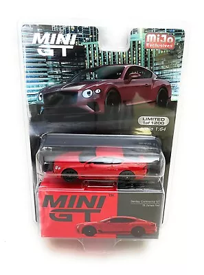 Mini GT 1:64 MiJo USA Bentley Continental GT St. James Red Model MGT00216 • $15.99