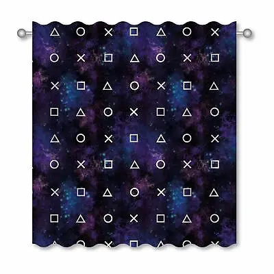 Playstation Nebula Curtains Controller Icons Design 66  Wide X 54  Drop • £19.99