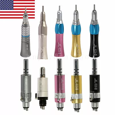 Dental Slow Low Speed Straight Handpiece Air Motor 2/4Hole NSK Style Colors SA • $16.99