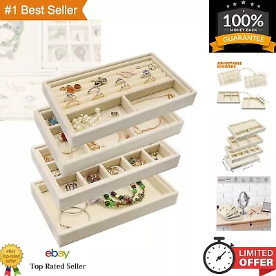 Velvet Jewelry Drawer Inserts Trays Earring Organizer Stackable Jewelry Disp... • $25.33