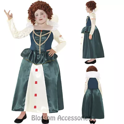 CK736 Horrible Histories Queen Elizabeth I Girls Book Week Fancy Dress Costume • £19.26