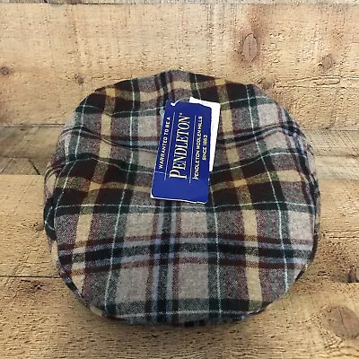 Vintage Pendleton Hat Cabbie Newsboy Plaid Straw Driving Cap Size Large NEW • $39.99