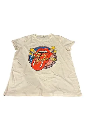 The Rolling Stones Men’s T-shirt Size 3XL White Short Sleeve Tour America 78 • $12.36