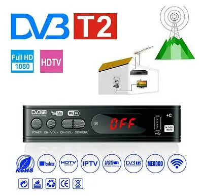 HD 1080P H.264 Digital Satellite TV Receiver DVB-T2 Combo Decoder Tuner Box PVR • $34.88