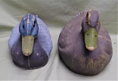 Pair Of Paper Mache Mallard Decoys C. 1950's From Roy Willis Rig • $69.95