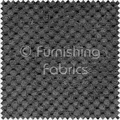 £10.99 • Buy Soft Velvet Spotted Jumbo Cord Upholstery Material Sofas Fabrics Charcoal Grey