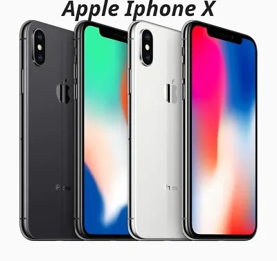 NEW Apple IPhone X  - 64GB  Unlocked - Never Used With Box ( SILVER & BLACK ) • £199.99