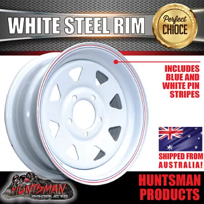 14x6 HQ Holden Pattern White Trailer Steel Wheel Rim 14  Caravan Camper  • $58