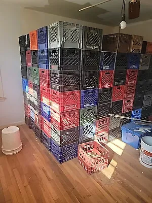 Used Plastic Milk Crates • $2