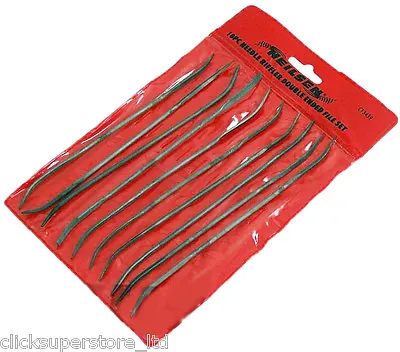 Riffler File Set 180mm 10 Pieces Needle Glass Stone File Tool S93 • £7.19