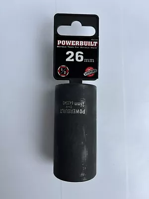 PowerBuilt - (Size: 26mm) 6-Point Deep Impact Socket [1/2 Inch Drive] **NEW** • $13.99