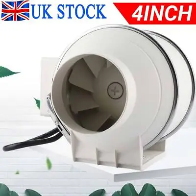 4  In Line Fan Carbon Filter Duct Kit Hydroponic Grow Room Tent Ventilation Plug • £30.89