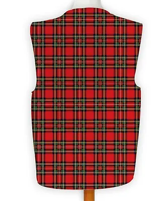 Red Tartan Design Fancy Dress Waistcoat • £15.99