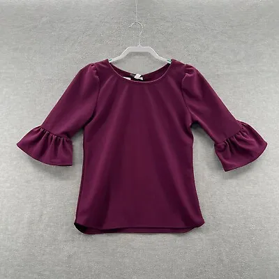 C'est La Vie NWT Womens Blouse Puffed Sleeve Shirt Size M • $10.49
