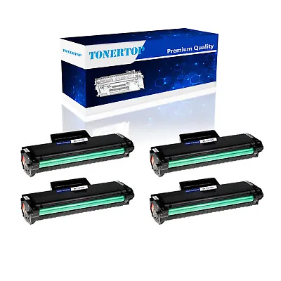 4pk Toner Cartridge For Samsung Mlt-d104s Ml1660k Ml1661k Ml1665k Ml1670 Ml1673 • $60.63