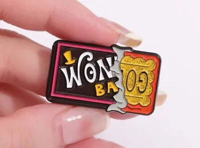 Wonka Bar Golden Ticket Willy Wonka & The Chocolate Factory Enamel Metal Pin • $11.50