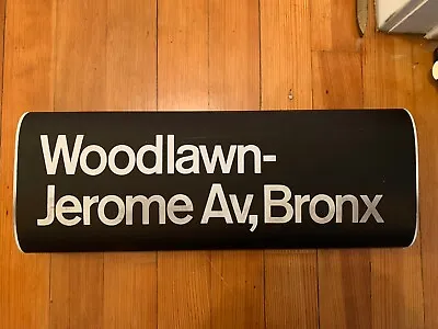 Ny Nyc Subway Roll Sign Woodlawn Jerome Ave Line Bronx Irt Norwood Neighborhood • $109.95