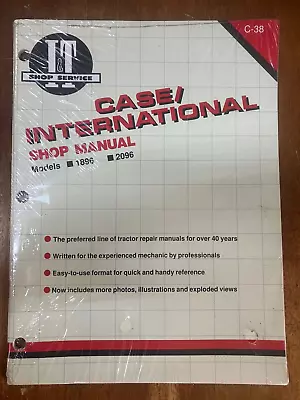 I&T Shop Manual Case International 1896 2096 NEW • $42
