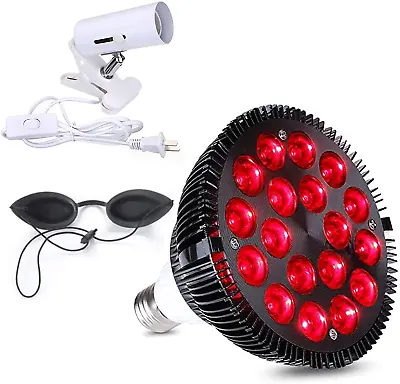 Infrared Red Light Therapy Lamp 54 W 18 LED With Socket Deep Red 660nm / 850nm • $36.99