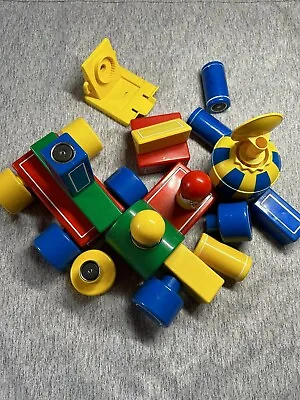 Vintage Hilco Magnetic Block Lot Of Building Block Toy 23 Pieces • $9.99