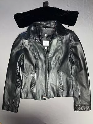 $24.99 • Buy Vakko Leather Jacket Size XS Black