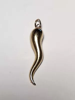 9ct Gold Horn Of Plenty Fertility Charm Pendant 3.5cm 0.9g • £49.99