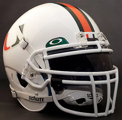 *CUSTOM* MIAMI HURRICANES NCAA Schutt XP GAMEDAY Replica Football Helmet • $329.99